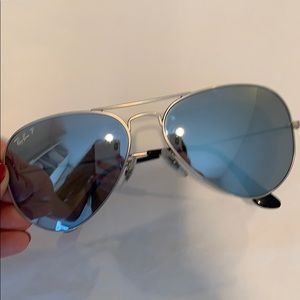 Ray ban mirrored light blue
